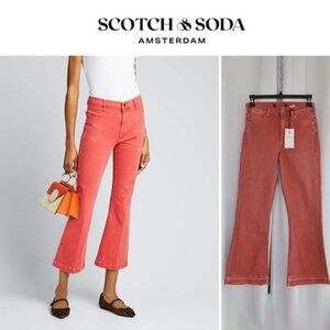 NWT Scotch & Soda Red Flare High Rise Bootcut Jeans Sz 26
